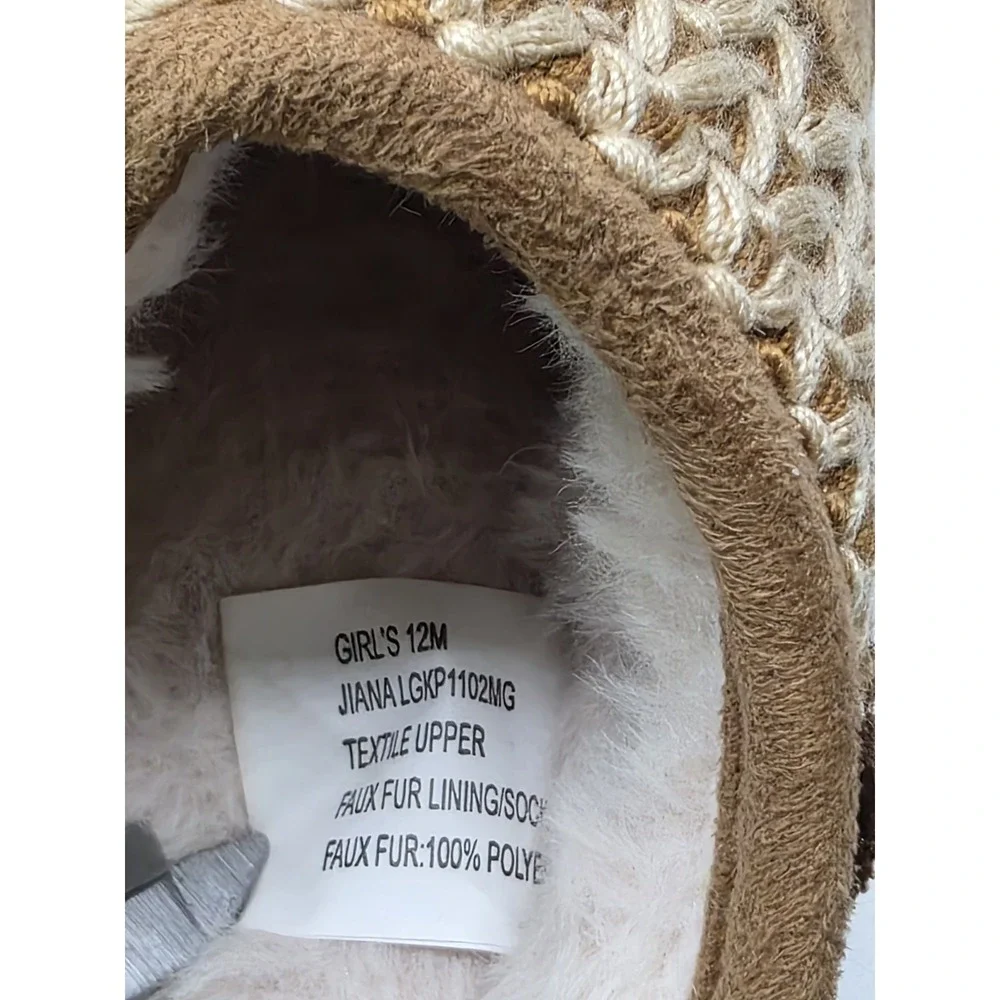 Mia Girls Kirsa Faux Fur Lined Clog Size 12